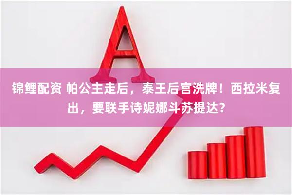 锦鲤配资 帕公主走后,泰王后宫洗牌!西拉米复出,要联手诗妮娜斗苏提达?